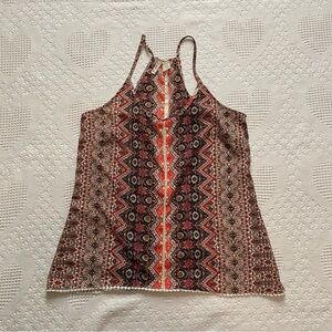 $5 or 3/$10 Japna Patterned Racerback Tank Top Size Small